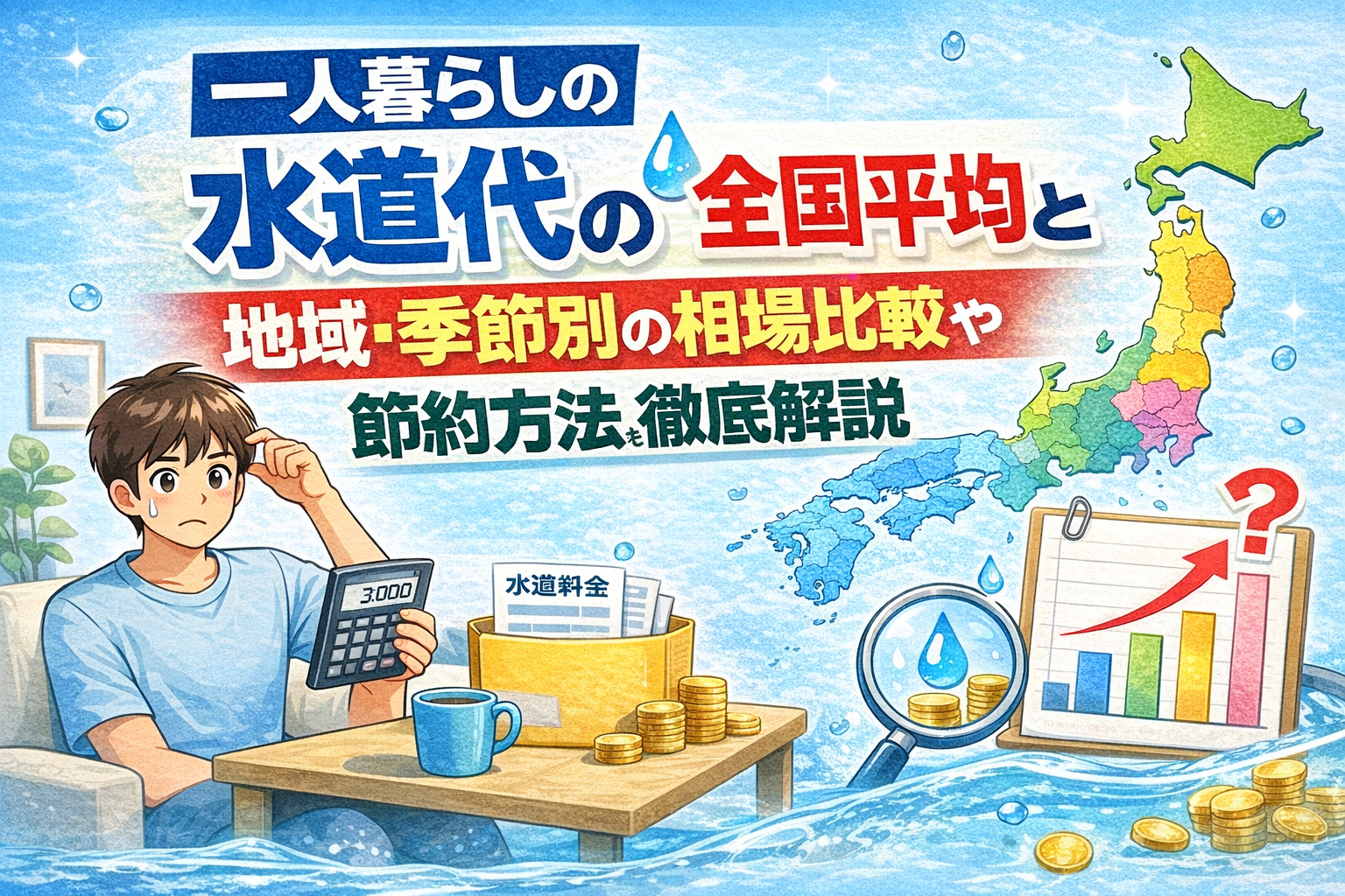 一人暮らしの水道代平均はいくら？2026年最新の相場と高すぎる原因＆実践的節約術を徹底解説(00)