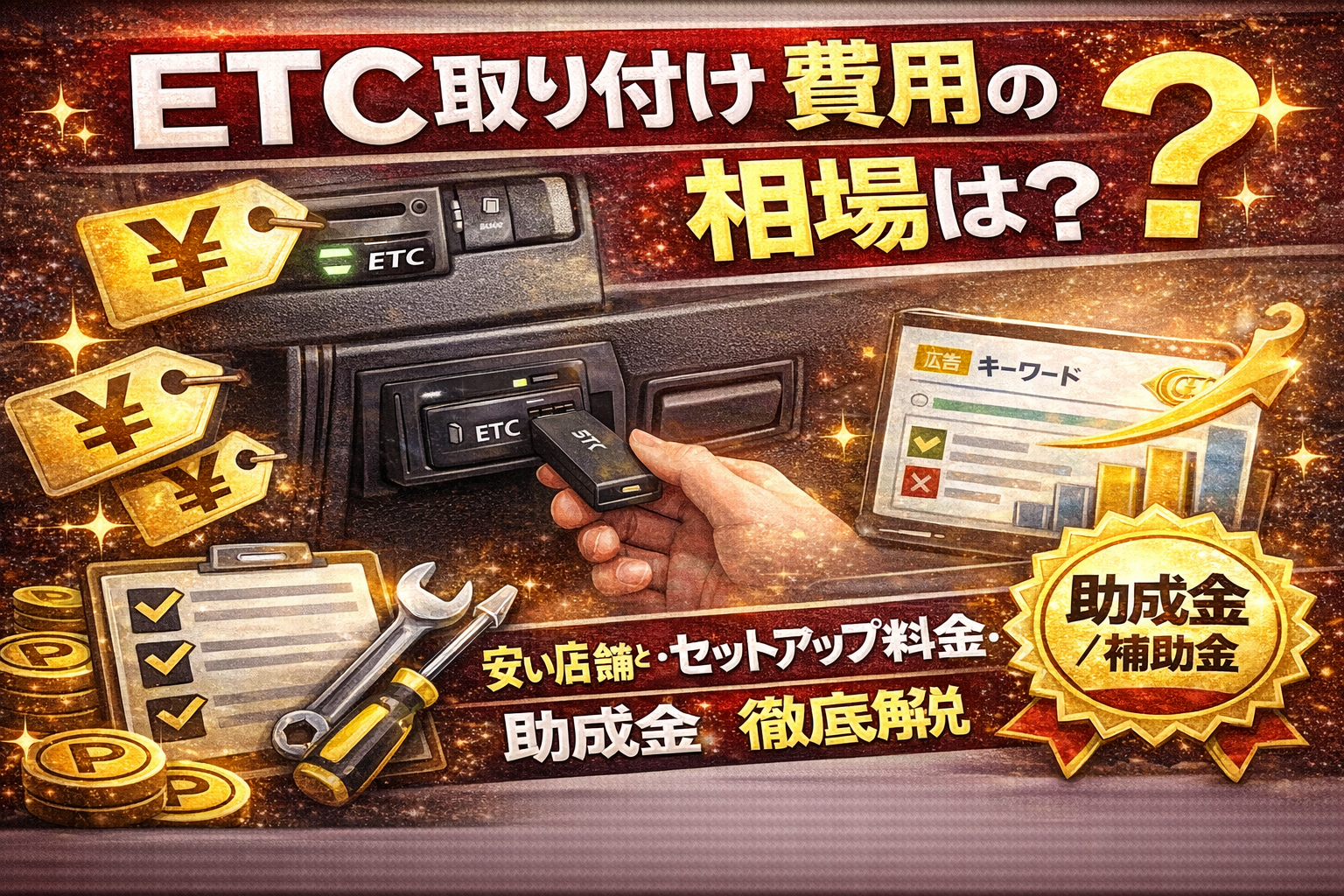 etc取り付け費用の相場と安い店舗比較｜セットアップ料金・助成金情報も徹底解説