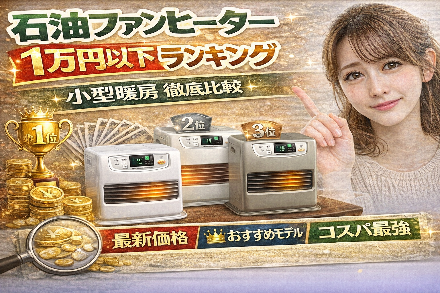 石油ファンヒーターを1万円以下で選ぶ最新ランキングとおすすめ小型 